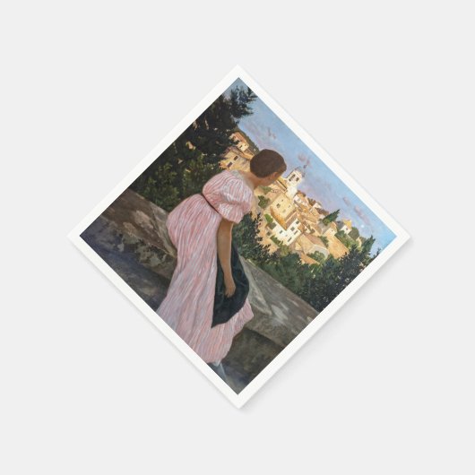 Frederic Bazille - Das rosa Kleid Serviette (Ecke)