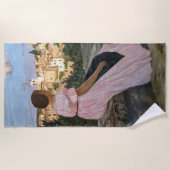Frederic Bazille - Das rosa Kleid Strandtuch (Vorderseite)