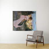 Frederic Bazille - Das rosa Kleid Wandteppich (Beispiel (Horizontal))