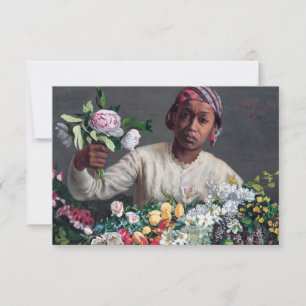 Frederic Bazille - Junge Frau mit Päonien Dankeskarte