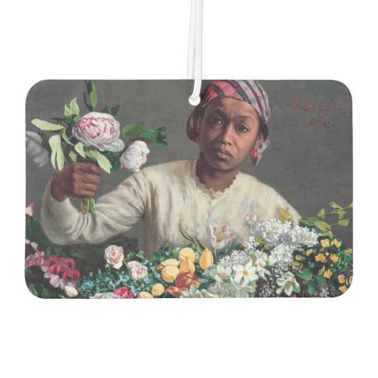Frederic Bazille - Junge Frau mit Peonies Autolufterfrischer (Rückseite)