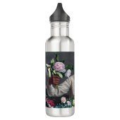 Frederic Bazille - Junge Frau mit Peonies Edelstahlflasche (Links)