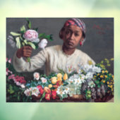 Frederic Bazille - Junge Frau mit Peonies Fensteraufkleber (Blatt 3)