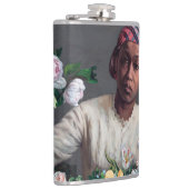 Frederic Bazille - Junge Frau mit Peonies Flachmann (Rechts)