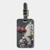 Frederic Bazille - Junge Frau mit Peonies Gepäckanhänger (Vorderseite vertikal)