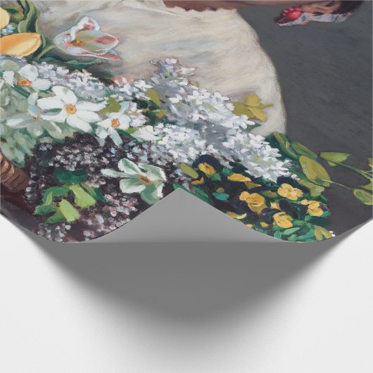 Frederic Bazille - Junge Frau mit Peonies Geschenkpapier (Ecke)