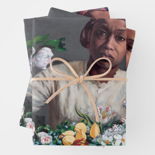 Frederic Bazille - Junge Frau mit Peonies Geschenkpapier Set (Beispiel)