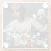 Frederic Bazille - Junge Frau mit Peonies Glasuntersetzer (Rückseite)