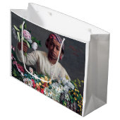 Frederic Bazille - Junge Frau mit Peonies Große Geschenktüte (Vorderseite Schrägansicht)