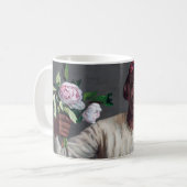 Frederic Bazille - Junge Frau mit Peonies Kaffeetasse (Vorderseite Links)