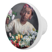 Frederic Bazille - Junge Frau mit Peonies Keramikknauf (Rechts)