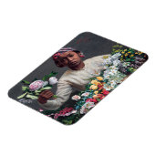 Frederic Bazille - Junge Frau mit Peonies Magnet (Linke Seite)