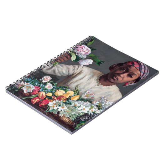 Frederic Bazille - Junge Frau mit Peonies Notizblock (Linke Seite)