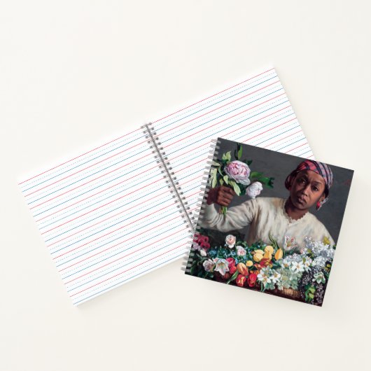 Frederic Bazille - Junge Frau mit Peonies Notizblock (Innenseite)