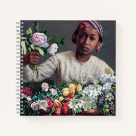 Frederic Bazille - Junge Frau mit Peonies Notizblock