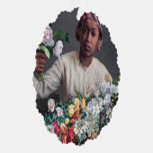 Frederic Bazille - Junge Frau mit Peonies Ornament Karte (Rechts)