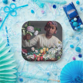 Frederic Bazille - Junge Frau mit Peonies Pappteller (Party)