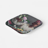 Frederic Bazille - Junge Frau mit Peonies Pappteller (Gewinkelt)