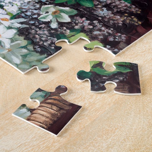 Frederic Bazille - Junge Frau mit Peonies Puzzle (Seite)