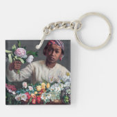 Frederic Bazille - Junge Frau mit Peonies Schlüsselanhänger (Rückseite)