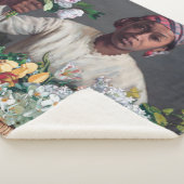 Frederic Bazille - Junge Frau mit Peonies Sherpadecke (3/4)