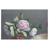 Frederic Bazille - Junge Frau mit Peonies Stoff (Fat Quarter (45,7 x 55,9 cm))