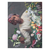 Frederic Bazille - Junge Frau mit Peonies Tischdecke (Vorderseite)