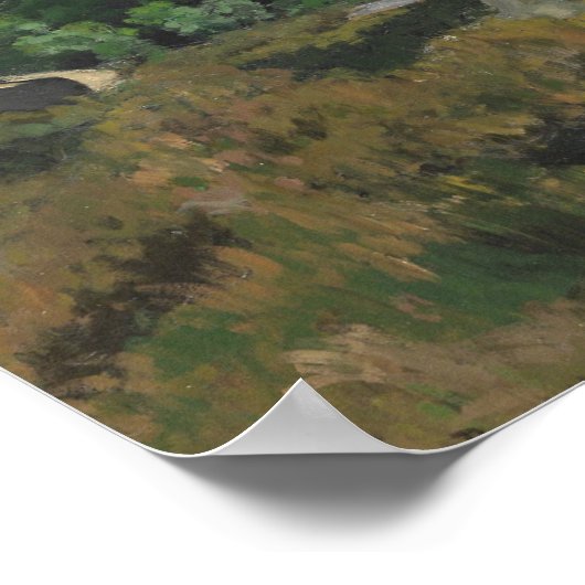 Frederic Bazille - Landschaft in Chailly Poster (Ecke)