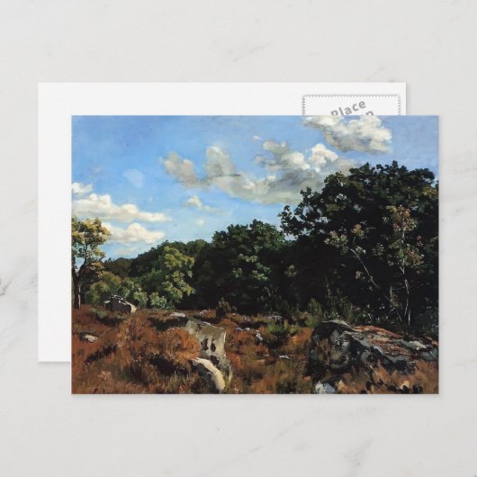 Frederic Bazille - Landschaft in Chailly Postkarte (Vorne/Hinten)