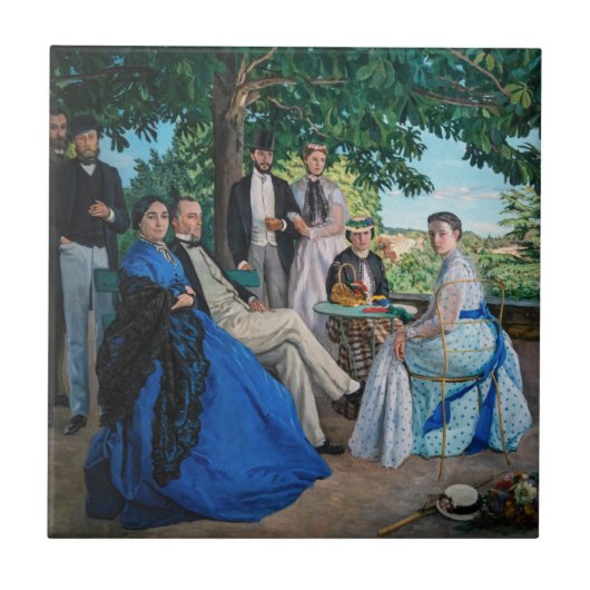 Frederic Bazille - The Family Wiedersehen Fliese (Vorderseite)