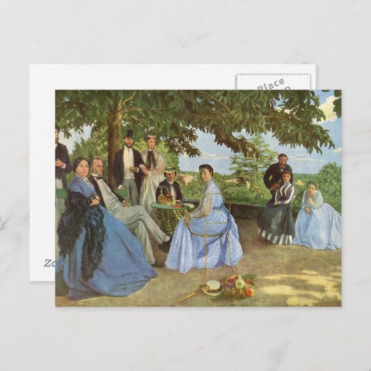 Frédéric Bazille's Family Wiedersehen Postkarte (Vorne/Hinten)