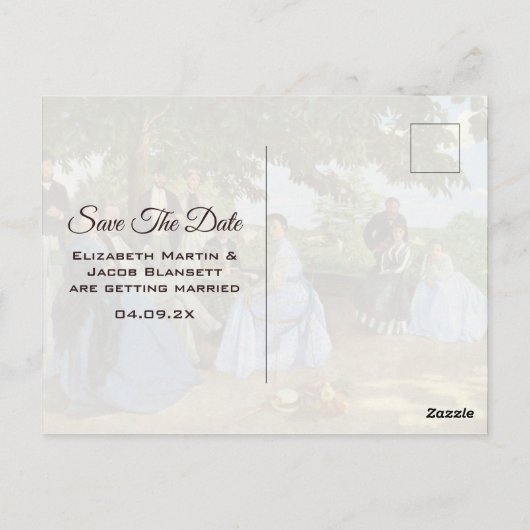 Frédéric Bazille's Family Wiedersehen Save the Dat Postkarte (Rückseite)