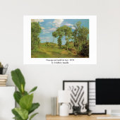 Frédéric Bazille's Paysage au bord du Lez Poster (Heimbüro)