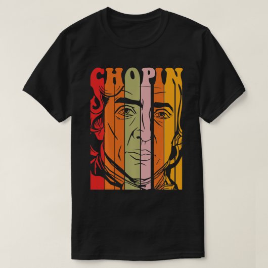 Frederic Chopin al Music Composer Pianist T-Shirt (Design vorne)