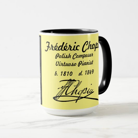 Frédéric Chopin Combo Tasse, 15 oz Tasse (VorderseiteRechts)