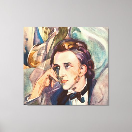 Frederic Chopin Composer Musiker Portrait Berühmt Leinwanddruck (Vorderseite)