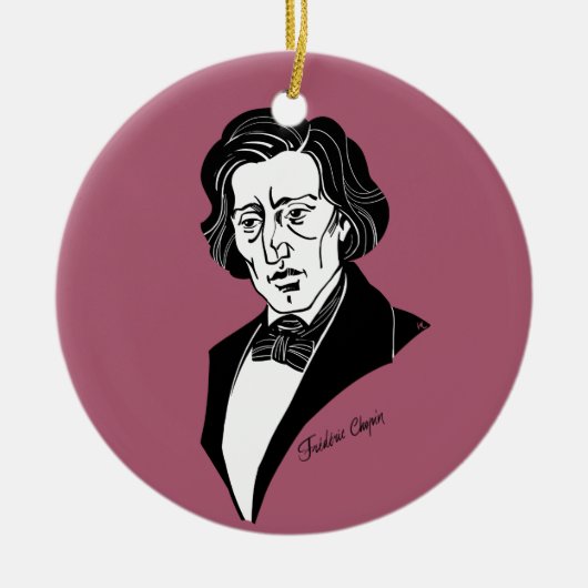 Frederic Chopin Keramik Ornament (Vorne)