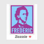 Frederic Chopin Pop Kunst, Dichtung und Musik Aufkleber (Blatt)