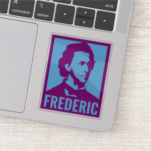 Frederic Chopin Pop Kunst, Dichtung und Musik Aufkleber