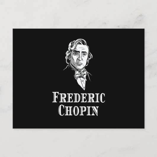 Frederic Chopin Portrait Postkarte (Vorderseite)
