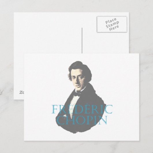 Frédéric Chopin-Portrait Postkarte (Vorne/Hinten)