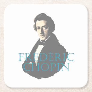Frédéric Chopin-Portrait Rechteckiger Pappuntersetzer