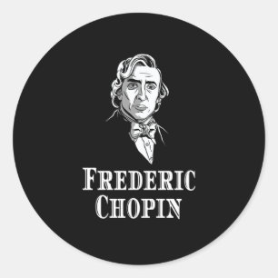 Frederic Chopin Portrait Runder Aufkleber