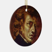 Frederic Chopin Portrait von Eugene Delacroix Keramik Ornament (Rechts)