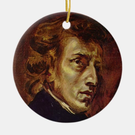 Frederic Chopin Portrait von Eugene Delacroix Keramik Ornament (Vorne)