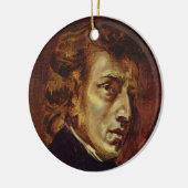 Frederic Chopin Portrait von Eugene Delacroix Keramik Ornament (Links)
