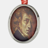 Frederic Chopin Portrait von Eugene Delacroix Ornament Aus Metall (Links)