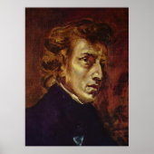 Frederic Chopin Portrait von Eugene Delacroix Poster (Vorne)