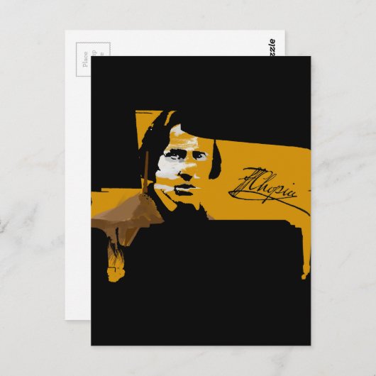 Frederic Chopin Postkarte (Vorne/Hinten)