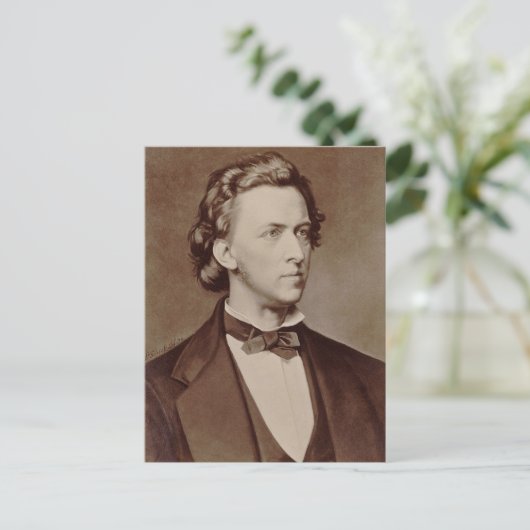 Frederic Chopin Postkarte (Stehend Vorderseite)